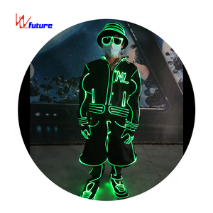 Abito Luminoso da <span class=keywords><strong>Uomo</strong></span> con Luci LED, Giacca Illuminata per Costume da Palcoscenico - Product Image 4