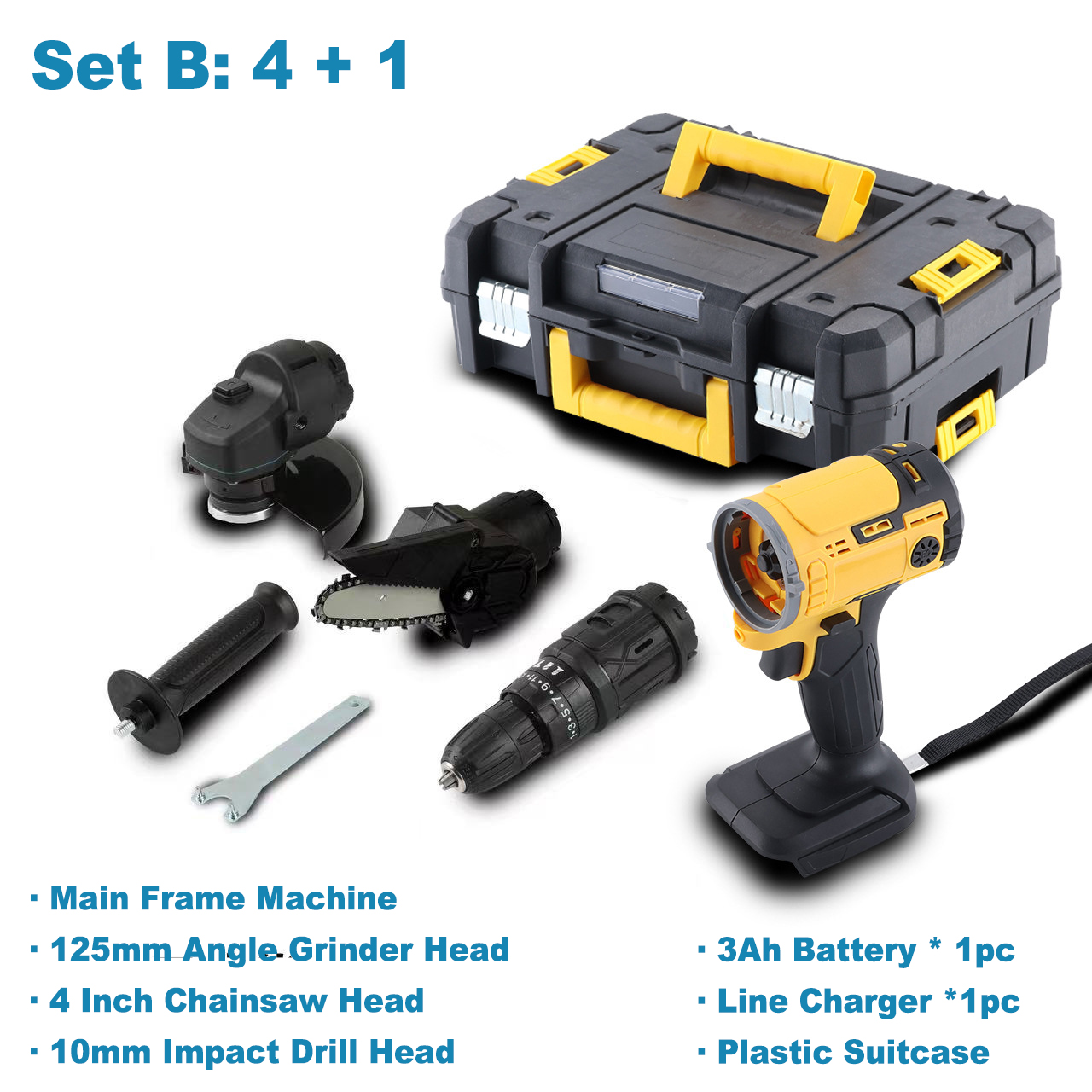 4 + 1 Set B, avec 3Ah batterie * 1pc