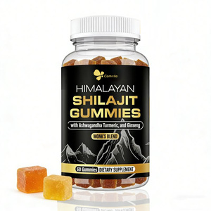 Gummies de Shilajit personnalisées avec logo privé, 60 gummies avec Ashwagandha, Curcuma et Ginseng pour la santé masculine et le renforcement immunitaire - Product Image 1