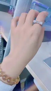 Thaise Retro Fashion High-End Luxe Luxe Populaire Diamanten S925 Ring Dame Verstelbare Ring Sieraden Fabrikanten Directe Verkoop