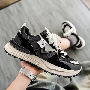 Zapatillas de Hombre con Punta Redonda de Malla, Estilo Casual, Color Clásico de Lujo, Verano, Amortiguación, Suela Gruesa, Transpirables, con Suela de Goma - Product Image 6
