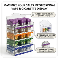Support de présentation de cigarettes en acrylique personnalisé, petit, pour comptoir, organisateur de magasin de détail