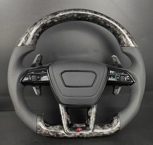 <span class=keywords><strong>Volante</strong></span> de Coche de Fibra de Carbono Forjado Personalizado con Cuero Perforado para <span class=keywords><strong>Audi</strong></span> A3 <span class=keywords><strong>A4</strong></span> A5 A6 A7 A8 Q3 Q5 Q7 R8 Serie S/RS, Mejora de Gama - Product Image 4