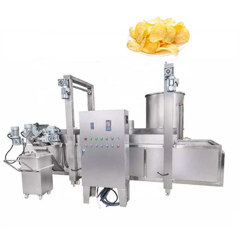 Industrial Commercial Fully Automatic Fried Potato Chips Making Machine Frozen French Fries Production Line Include Hydro Cutter