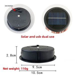 Lámpara Colgante para Exteriores, Impermeable, con Panel <span class=keywords><strong>Solar</strong></span> LED Blanco Cálido Brillante, Batería IP65, Repuesto para Decoración de Jardín Pequeño, Patio - Product Image 2