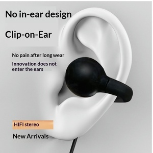 Auricolari Cablati con Clip per <span class=keywords><strong>Orecchio</strong></span>, Cuffie Stereo Reali Senza Perdita di Suono, Non Danneggiano le Orecchie - Product Image 2