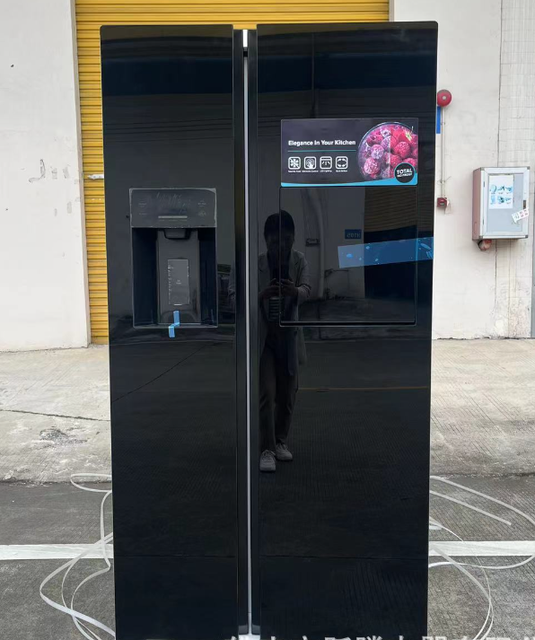 606l Freezer and Refrigeration Two-door Toughened Glass Smart Refrigerator Portable Electric Refrigerator for Home and Hotel