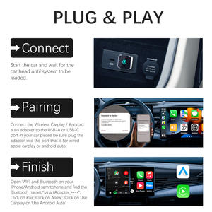 Adaptador USB CarPlay tipo C, mini ultra 3 2air inalámbrico, Android Auto, dongle musical, gran cantidad de aplicaciones, caja AI para Apple - Product Image 6