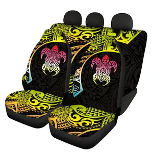 Custom Polynesian Sea Turtle Luxury Design Car Interior Seat Protector Oem Wholesale Universal Vehicle Seat Covers for Men Women