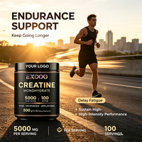 Créatine monohydrate en poudre pure saveur chocolat, marque privée, pour adultes, compléments alimentaires pour la musculation, amélioration nutritionnelle