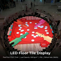 Écran LED interactif P3.91 pour sol, 8K HDR10+, étanche, haute résistance, dalles de sol pour la location de scènes et les événements