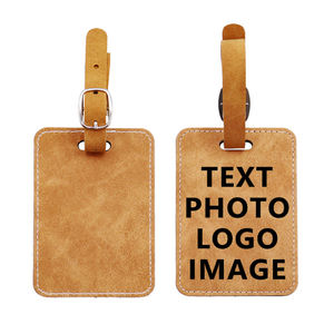 Htpmart nouveau Sublimation en cuir PU étiquettes de bagages étiquettes de valise et étiquettes d'identification de voyage pour bricolage valise ou sacs de voyage - Product Image 3