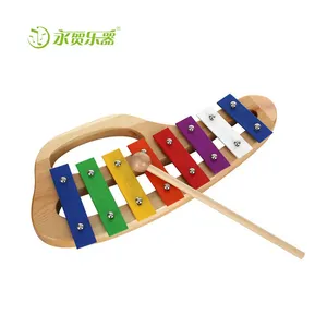 Деревянный Радужный пазл, Детский развивающий игрушечный рояль Orff, портативный восьмитоновый ксилофон с ударной палочкой