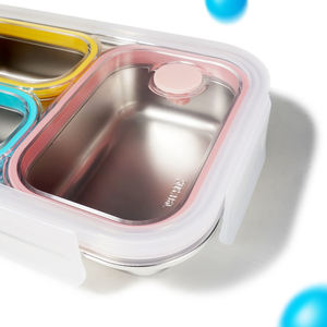 316L Stainless Steel BPA Free Food Grade PP Lid Sealed Three-Compartment <b>Lunch</b> <b>Box</b> Microwavable Dishwasher Safe Work Outdoor - Product Image 5