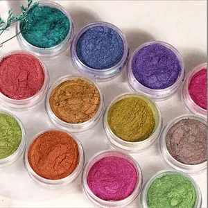 ผงทำเล็บ 60 ชิ้น ขายส่ง ผงโครมสำหรับตกแต่งเล็บ 10 สี ผงสองสี 9D เอฟเฟกต์ตาแมว เอฟเฟกต์กระจก - Product Image 1