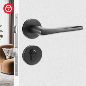 Oem Tùy Chỉnh Màu Đen Kẽm Hợp Kim Chia Cửa Đòn Bẩy Xử Lý Hiện Đại Thiết Kế Đơn Giản Cho Nhập Đối Với Nhà Căn Hộ Phòng Ngủ Biệt Thự Khách Sạn - Product Image 2