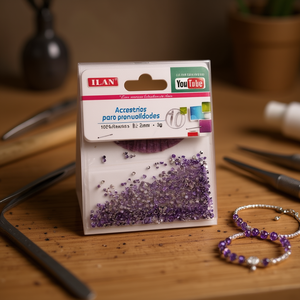 Strass viola da 2 mm per artigianato e creazione di gioielli fai da te, confezione da 3 g - Product Image 3