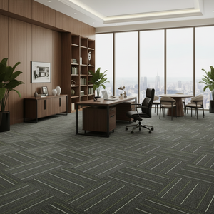 Dalles de moquette commerciales modernes en PP 50*50cm |   Conception à emboîtement, facile à <span class=keywords><strong>coller</strong></span> et à dé<span class=keywords><strong>coller</strong></span>, pour les espaces de bureau - Product Image 6