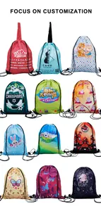 Wholesale Sports Waterproof Oxford Cloth Polyester Nylon Outdoor Pocket Drawstring Backpack