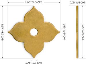 Matériel de design d'intérieur architectural personnalisable Rondelles de plaque arrière en laiton de 1.7 pouces Zingué Couleur personnalisée Portes Meubles - Product Image 3