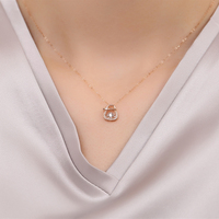 H & F Original 18k 14k 9ct or massif danse pendentif en diamant naturel pour la fabrication de collier pendentif chaîne en or véritable