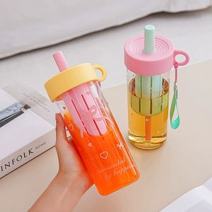 780ml 2025 été adulte étudiant enfants en plastique paille tasse bouteille <span class=keywords><strong>d</strong></span>'eau avec filtre - Product Image 4