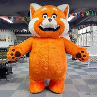 Beau costume de poupée en peluche de raton laveur gonflable grande poupée de marche en peluche d'animal gonflable extérieur