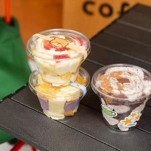 Gobelets en plastique transparent de 180 ml et 250 ml pour gâteaux, desserts et yaourts, qualité alimentaire, avec couvercle, pour crème glacée, faible MOQ - Product Image 5