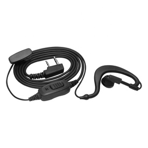 Auricular OEM/ODM VHF/UHF para Walkie Talkie, <span class=keywords><strong>Radio</strong></span> Bidireccional con Micrófono y Gancho en Forma de G, Conector TK - Product Image 1