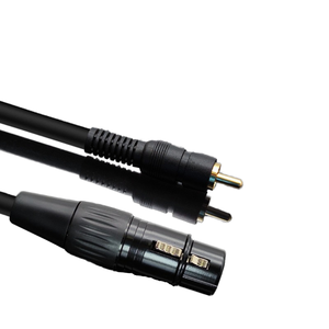 Adaptador RCA hembra a XLR, chaqueta de PVC, <span class=keywords><strong>Cable</strong></span> de Audio para amplificador mezclador y altavoz, adaptador auxiliar a XLR para Monitor - Product Image 1