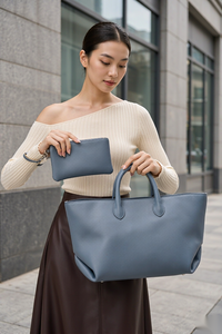 Bolso Tote de Piel Sintética PU de 7 Pulgadas con Asa Superior, Estilo Vintage Casual para Mujer, con Bolsillos Desmontables y Cierre de Cremallera - Product Image 6