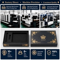 Boîte cadeau de luxe personnalisée en carton rigide noir mat avec couvercle et base, logo en feuille d'or et insert en mousse EVA pour emballage électronique