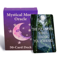 Jeu de cartes Oracle des phases lunaires, 50 cartes mystérieuses, boîte-cadeau écologique, jeu de société, jeu interactif pour amis