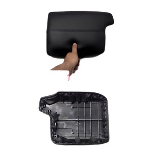 Cubierta de la caja del reposabrazos central para Honda Accord 9.ª generación 2014-2018, de cuero negro y ABS, compartimento de almacenamiento interior, pieza 83450-T2J-H01ZB - Product Image 1