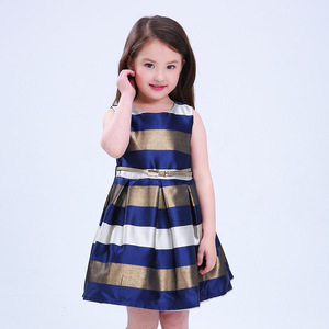 Robe de soirée de mariage pour filles, style européen, rayée, sans manches, nouvelle collection 2017 - Product Image 2