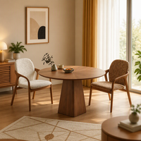 MULIGNA Chaise de salle à manger en bois de style ferme moderne de luxe populaire, fauteuil en bois pour salle à manger, hôtel, salon