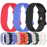 Bracelet de montre en silicone souple de style officiel pour Fitbit Air, étanche, résistant à la transpiration, bracelet de remplacement avec boucle à ardillon en métal