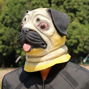 Masque de Pug Taille Unique pour Halloween, Accessoire de Fête, Coiffe de Cosplay - Product Image 3