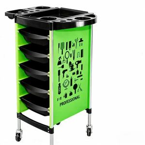 Carrito de peluquería para salón, carrito de herramientas para peluquería, carrito de almacenamiento de cinco niveles para tintes en caliente en peluquerías - Product Image 2