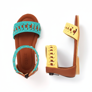 OZKIZ Korean Kids Premium <b>Sandals</b> F07 Open Toe Summer Fashion for 2-7 Years Girls Breathable Solid Pattern Wholesale - Product Image 2