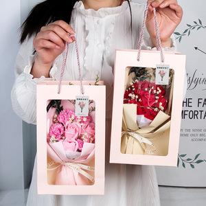 Rosa rosa promozionale sapone fatto a mano Bouquet fiori artificiali scatola regalo decorativa festa della mamma <span class=keywords><strong>san</strong></span> <span class=keywords><strong>valentino</strong></span> Idea regalo - Product Image 5