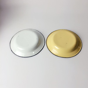 Plaque en <span class=keywords><strong>émail</strong></span> ronde vintage pour la maison Design classique élégant pour Restaurant Camping Caractéristique durable pour le service d'<span class=keywords><strong>assiette</strong></span> de riz à gâteau - Product Image 5