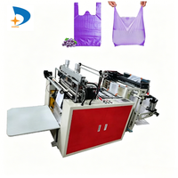 Machine de fabrication de sacs à fond double ligne, machine de fabrication automatique de sacs en plastique et en nylon pour le shopping