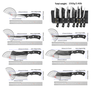 IOKO 7-Piece 8 Inch Chef Sushi Steak Utility Kitchen Knife Set Sashimi Paring 7 Inch Japanese Style Santoku Kitchen Knife Set - Product Image 6