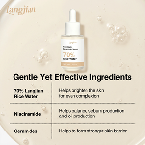 Essence de <span class=keywords><strong>riz</strong></span> coréen à la céramide et à l'acide hyaluronique - Peau de verre éclatante, hydratante pour les peaux sèches et ternes, sans parfum et non comédogène - Product Image 4