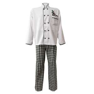TR8020 Ensemble manteau et pantalon <span class=keywords><strong>de</strong></span> chef unisexe Tabliers en toile avec veste et haut pour la <span class=keywords><strong>cuisine</strong></span> et l'hôtel - Product Image 1