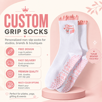 Chaussettes de yoga antidérapantes personnalisées pour femmes, en coton, avec volants, respirantes, pour Pilates et fitness en intérieur