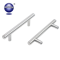 Poignées de porte de placard en acier inoxydable modernes en forme de T pour cuisine, hôtel, salle à manger, armoire, commode, tiroirs de salle de bain - Antirouille, durables