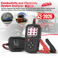 BT518 Probador de Baterías para Coche y Camión 12V 24V con Pantalla TFT a Color de 2.8'' Analizador de Baterías para Prueba de Carga, Arranque y Carga con Impresión y Gráficos de Onda