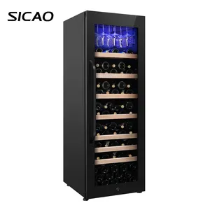 レトロ冷蔵庫冷蔵庫ワインクーラー電子ホームスタンドアップワインクーラー冷蔵庫ディスペンサーワイン2ゾーン